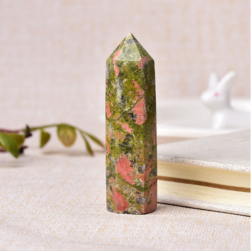 Nature Unakite tower/Crystal point/Self healing/Handmade collection