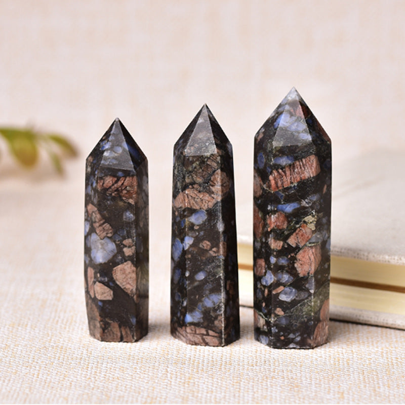 Blue pattern jasper tower/Crystal point/Crystal healing Free shipping over $200