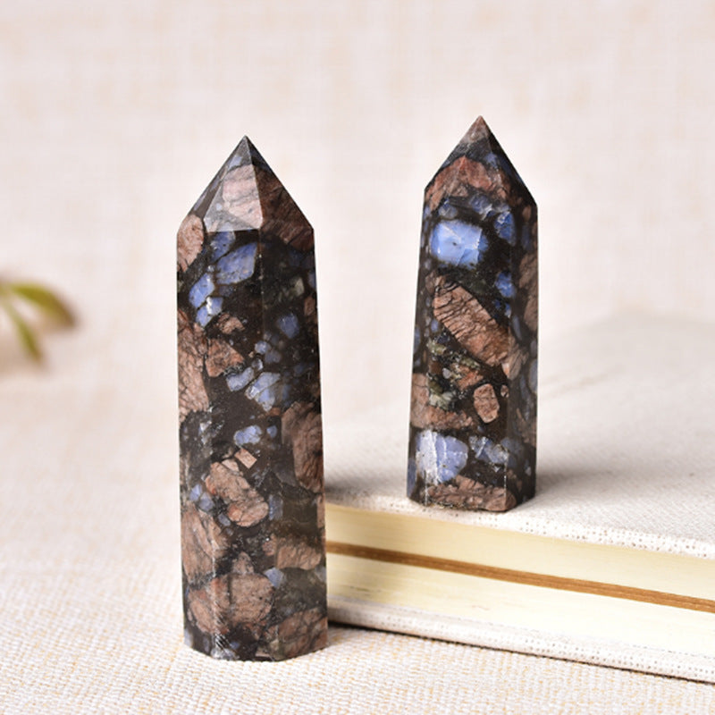 Blue pattern jasper tower/Crystal point/Crystal healing Free shipping over $200