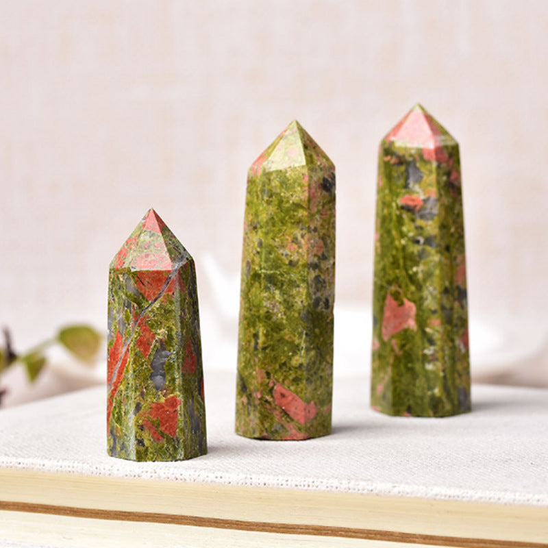 Nature Unakite tower/Crystal point/Self healing/Handmade collection