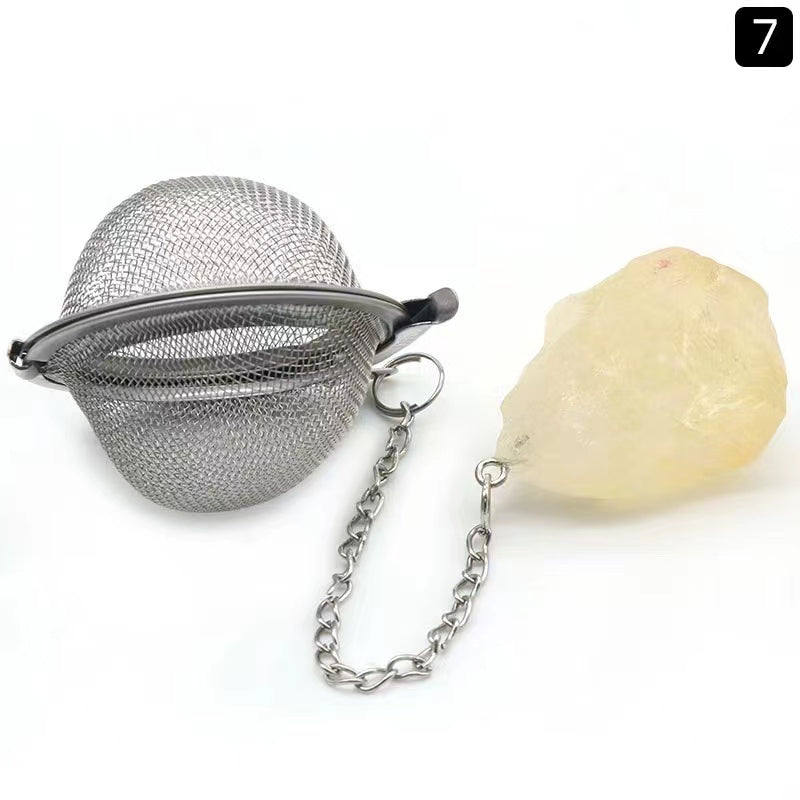 Tea strainer/Crystal tea filter/Raw stone