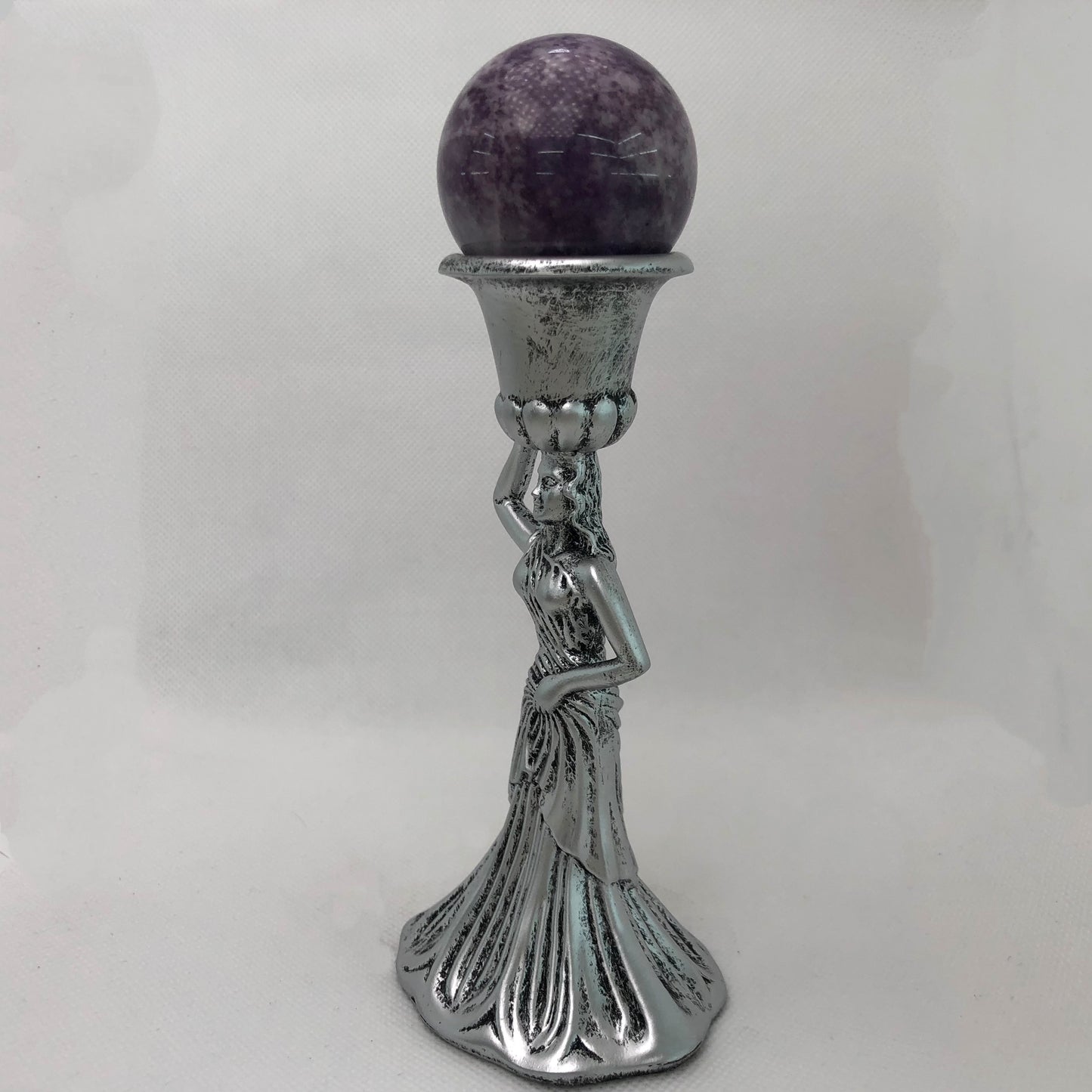 Resin Lady Sphere Stand