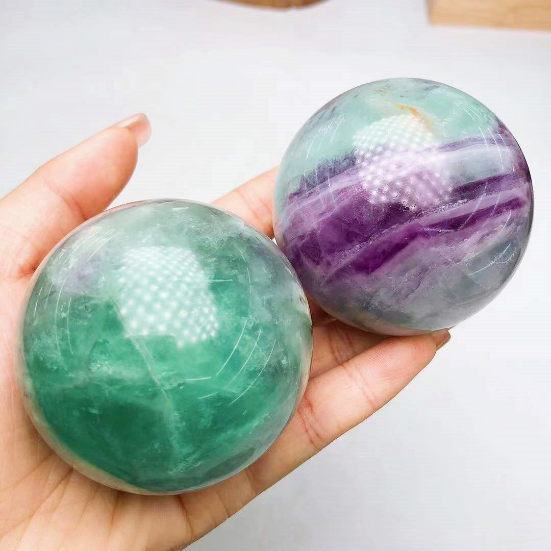 Ranbow flourite sphere/blue purple flourite ball