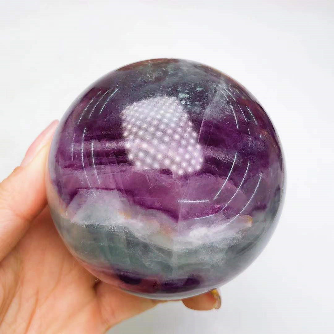 Ranbow flourite sphere/blue purple flourite ball