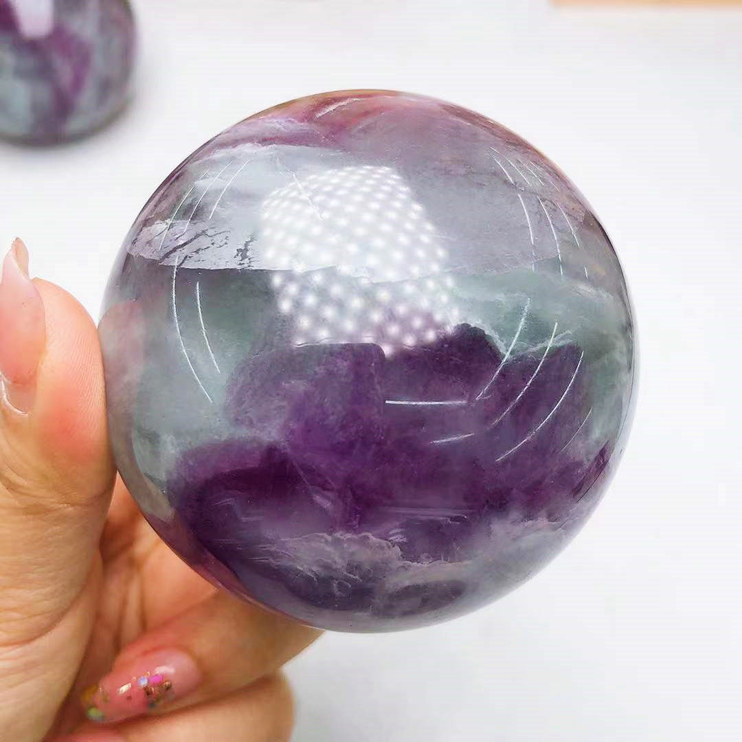 Ranbow flourite sphere/blue purple flourite ball