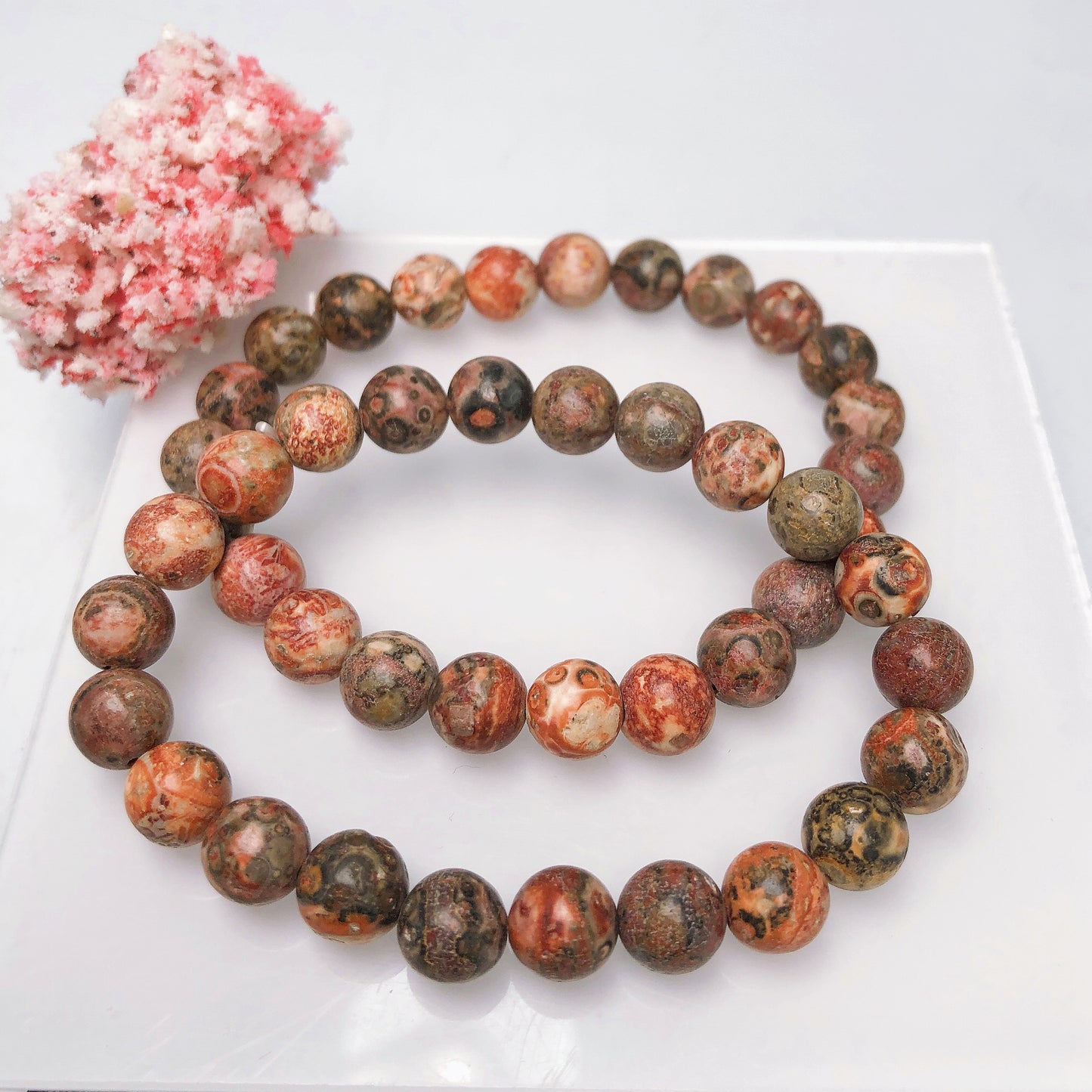 Ranbow Agate/Larvikite/Dragon lace agate/Pyrite/Azurlite Bracelet