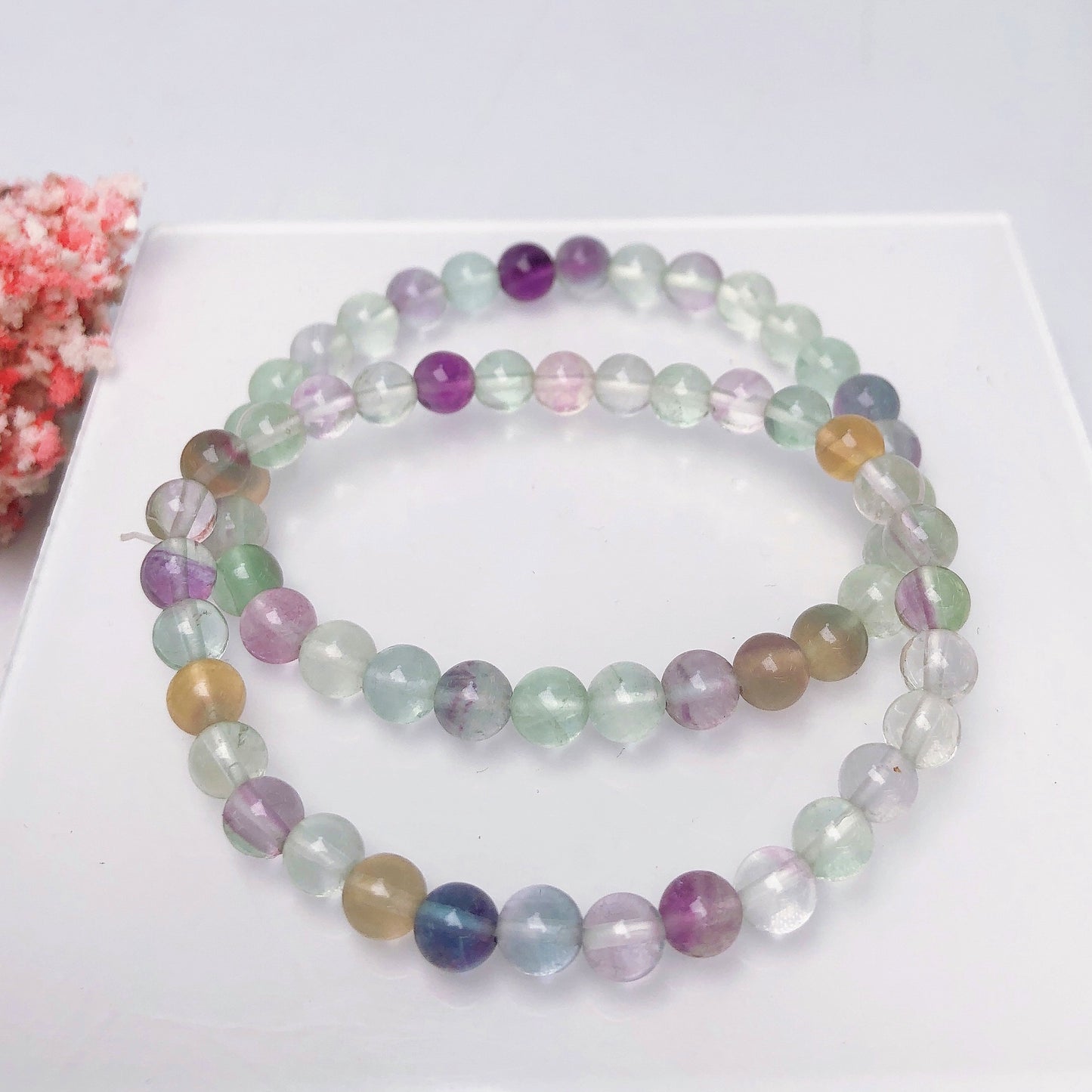 Purple maca/Citrine/Flourite/Clear quartz/Amethyst/Smoky quartz/Selenite Bracelet