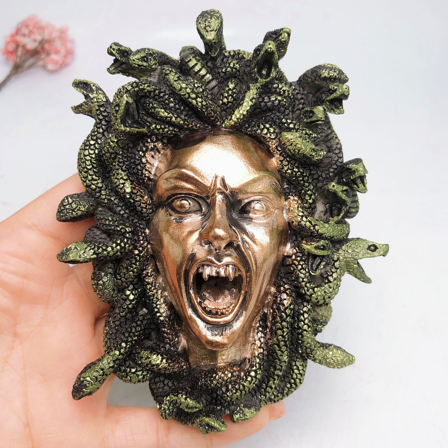 Resin Medusa carved ornaments