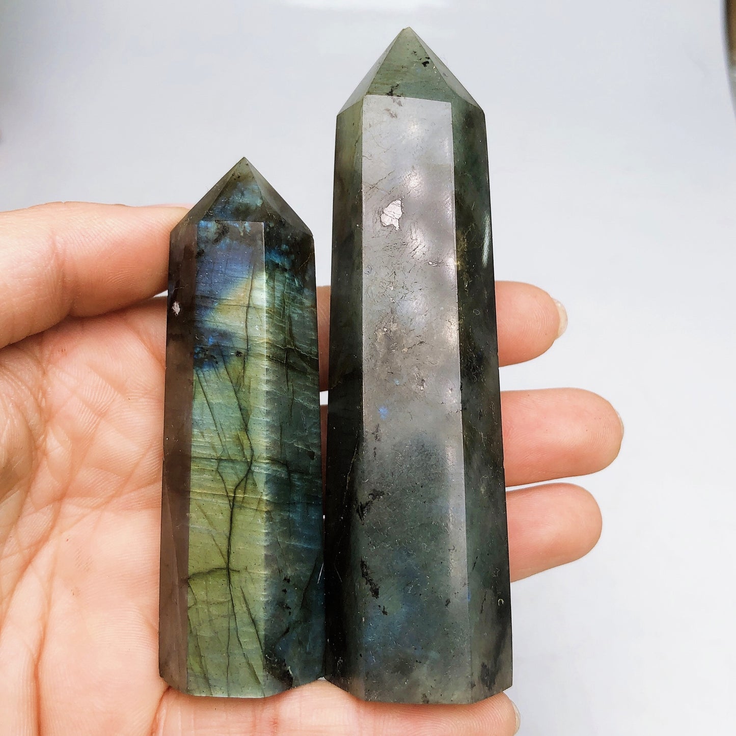 Labradorite Crystal Tower/ Point / Crystal Healing/Gemstone/Crystals