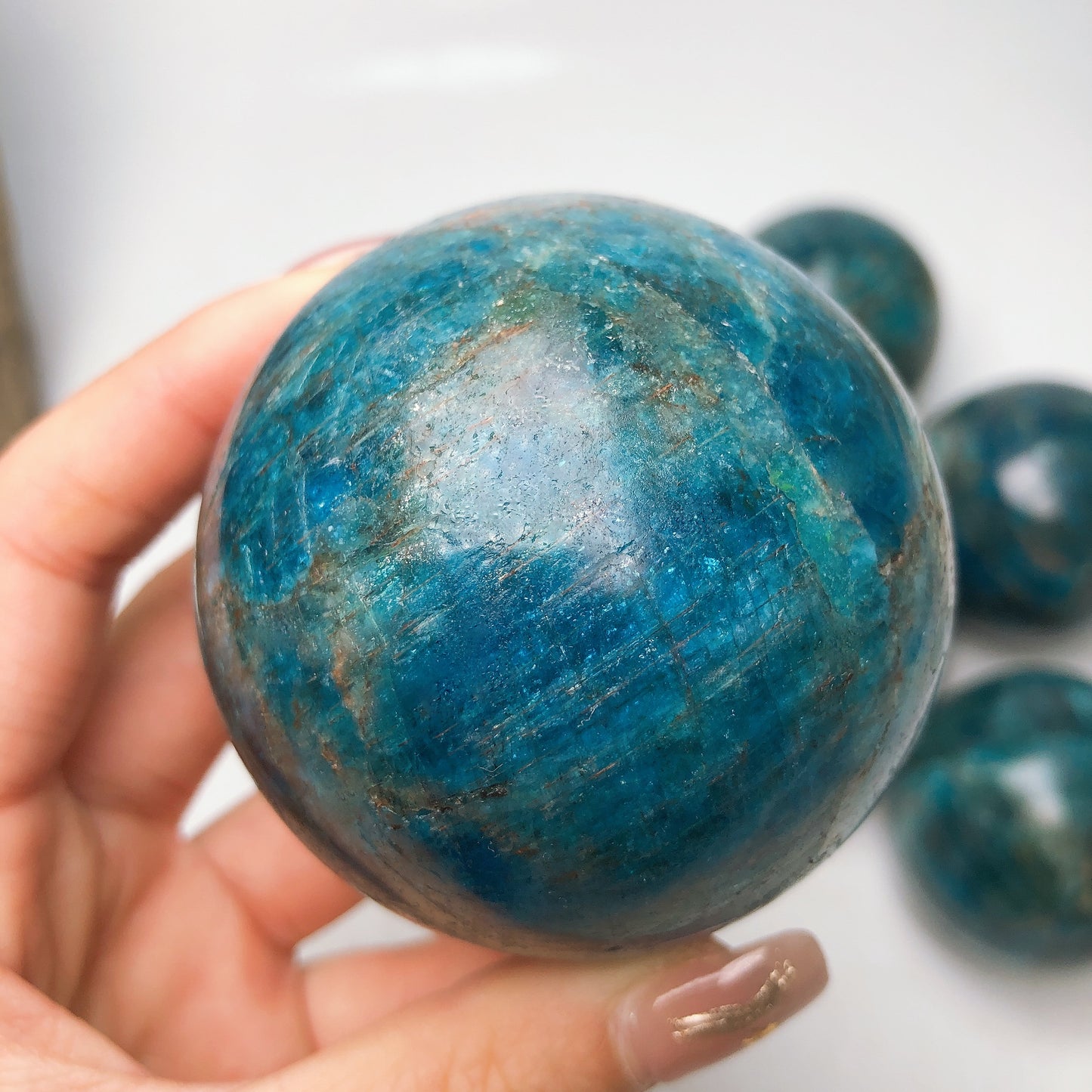 Apatite sphere/Crystal healing/mineral ball collection Free shipping over $200