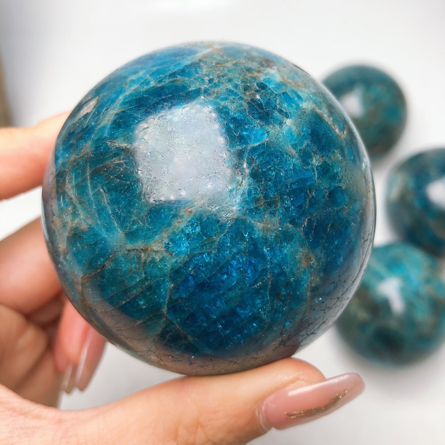 Apatite sphere/Crystal healing/mineral ball collection Free shipping over $200