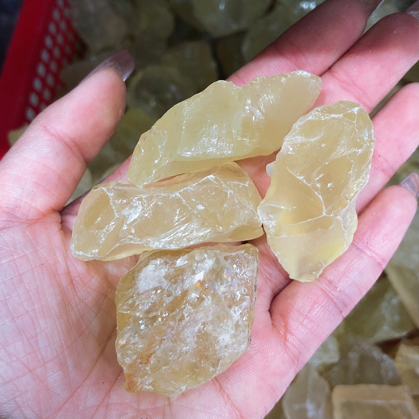 Lemon citrine rawstone specimen/mineral