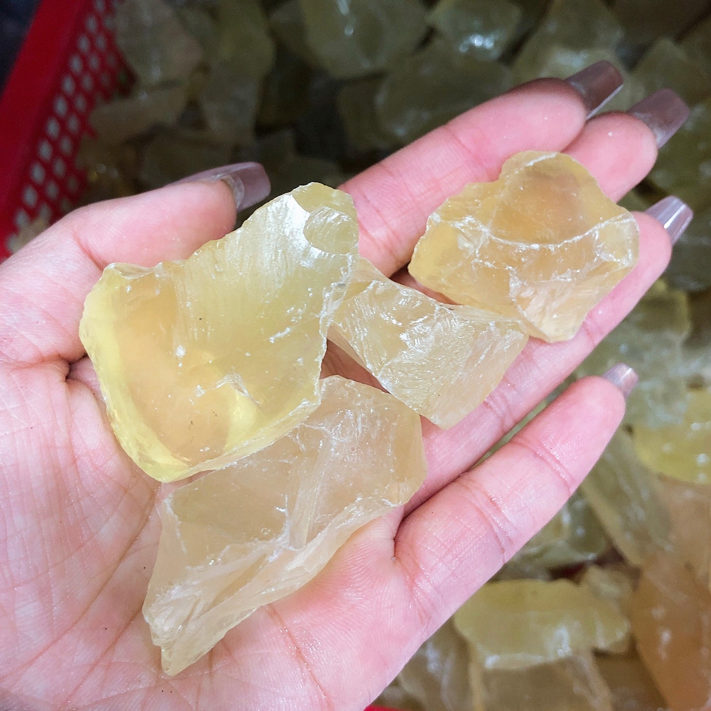 Lemon citrine rawstone specimen/mineral