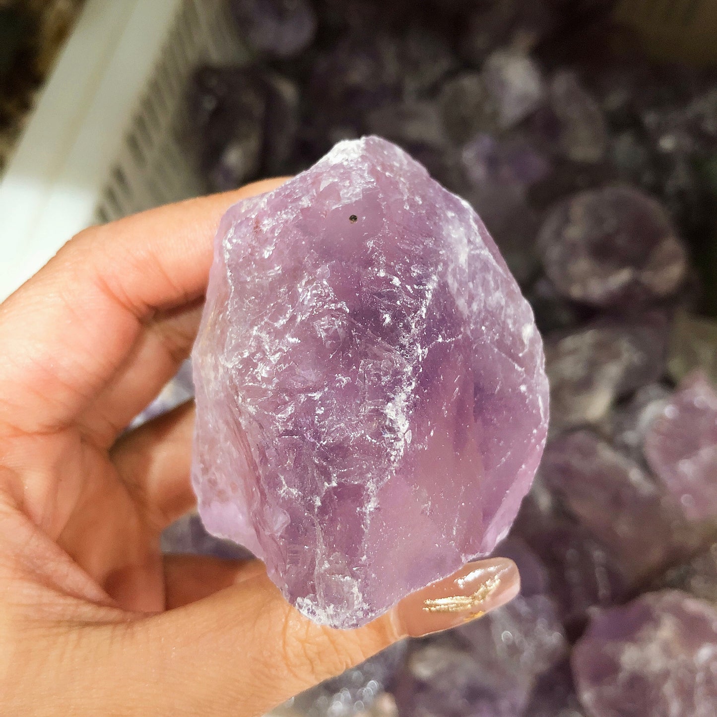 Amethyst rawstone specimen/Crystal mineral Free shipping over $200