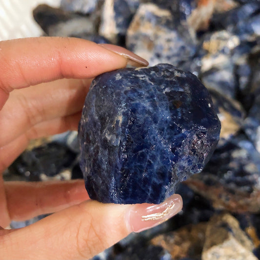 Sodalite rawstone specimen/Crystal mineral freeform