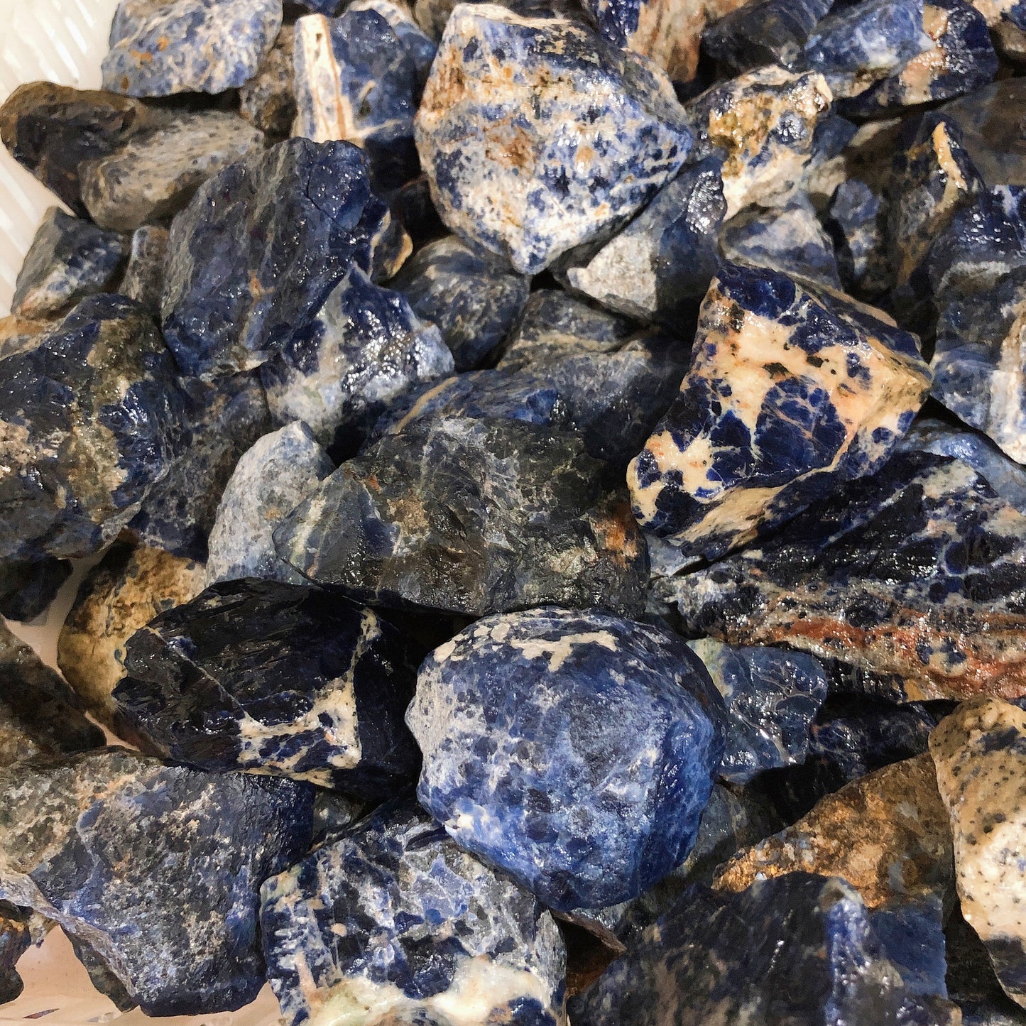 Sodalite rawstone specimen/Crystal mineral freeform