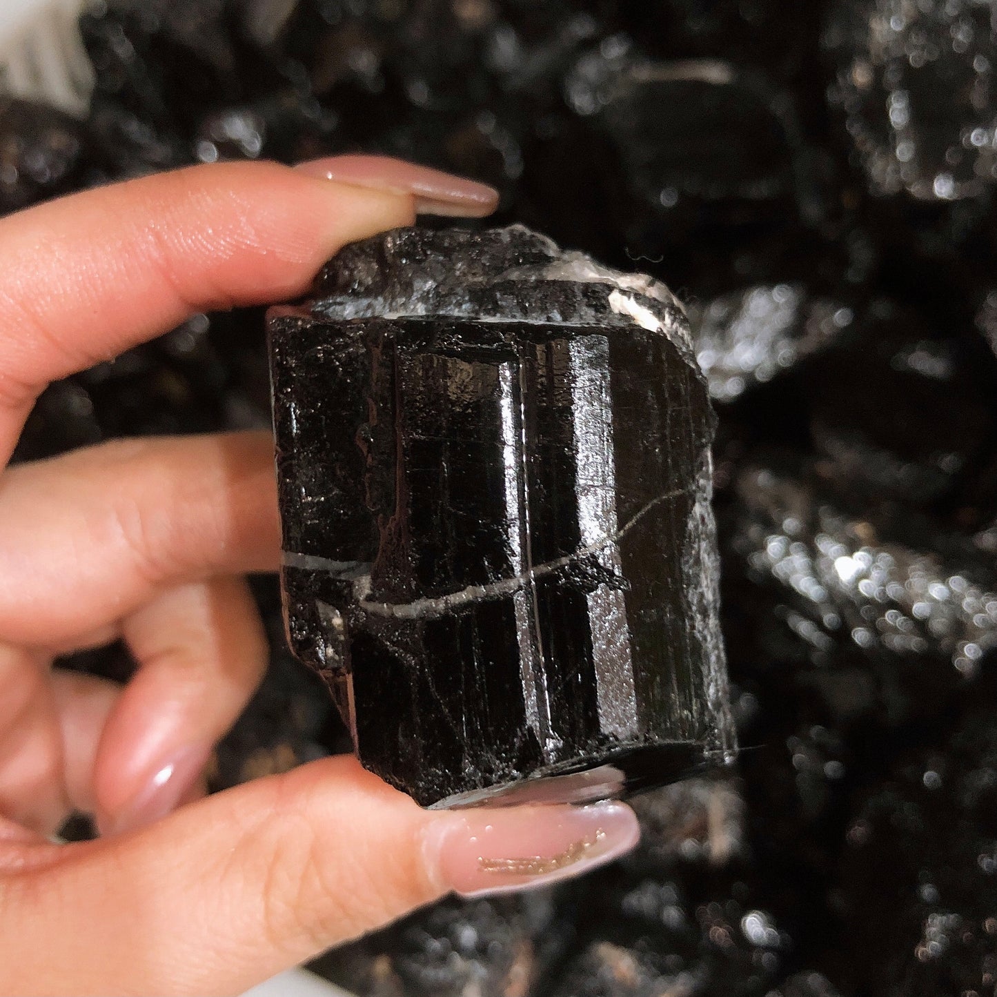 Black tourmaline rawstone specimen/Crystal mineral Free shipping over $200