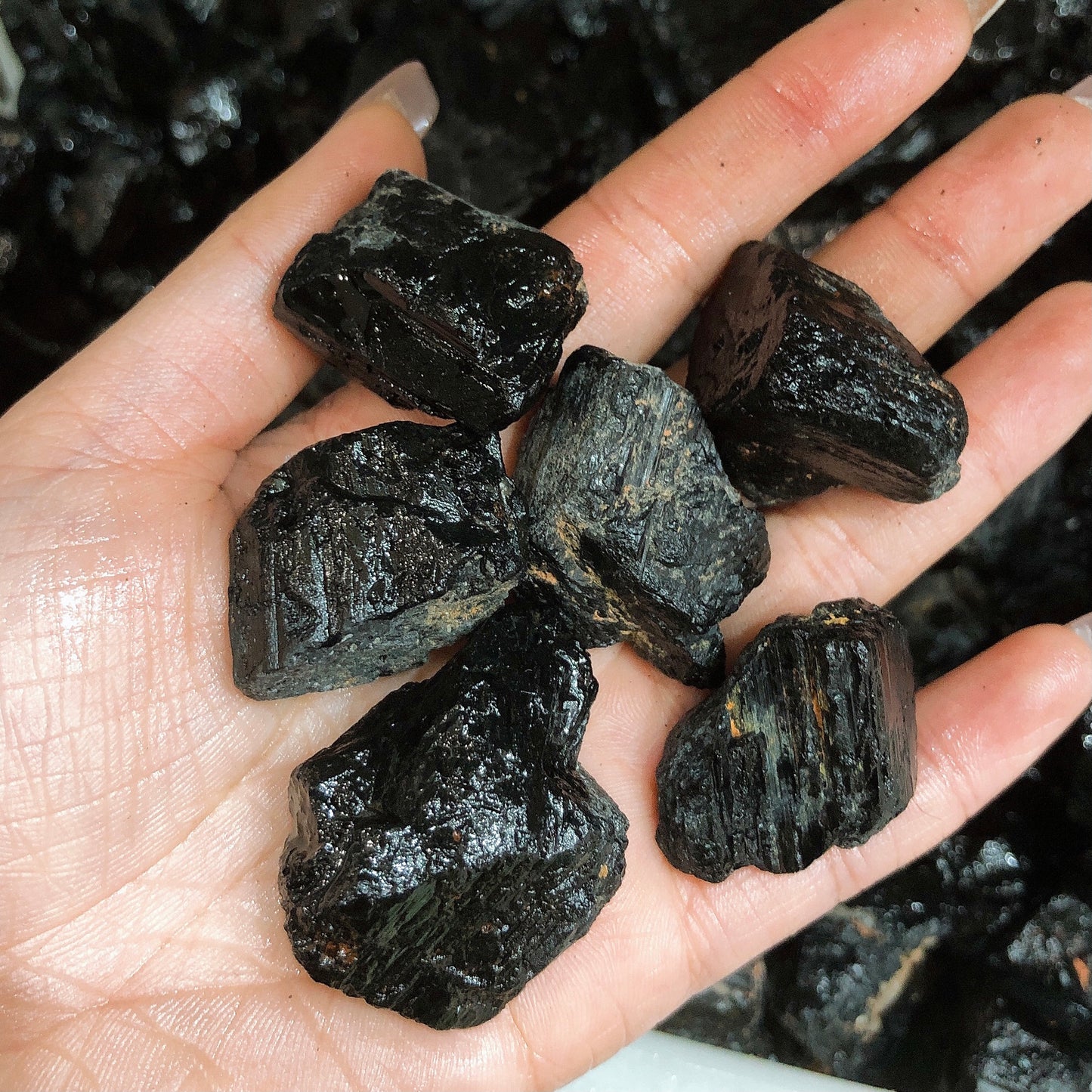 Black tourmaline rawstone specimen/Crystal mineral Free shipping over $200