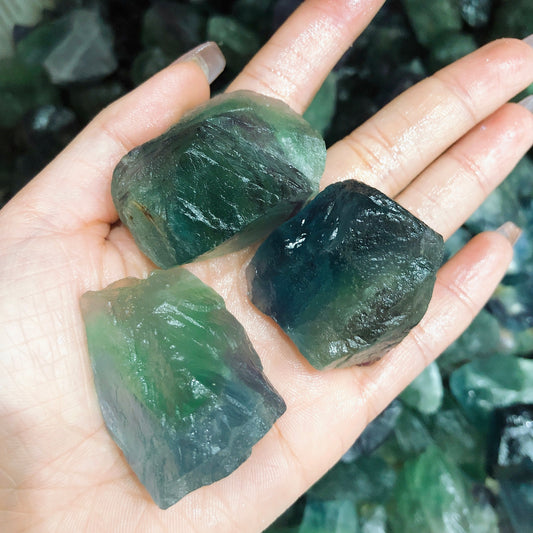 Flourite rawstone specimen/Crystal healing/mineral