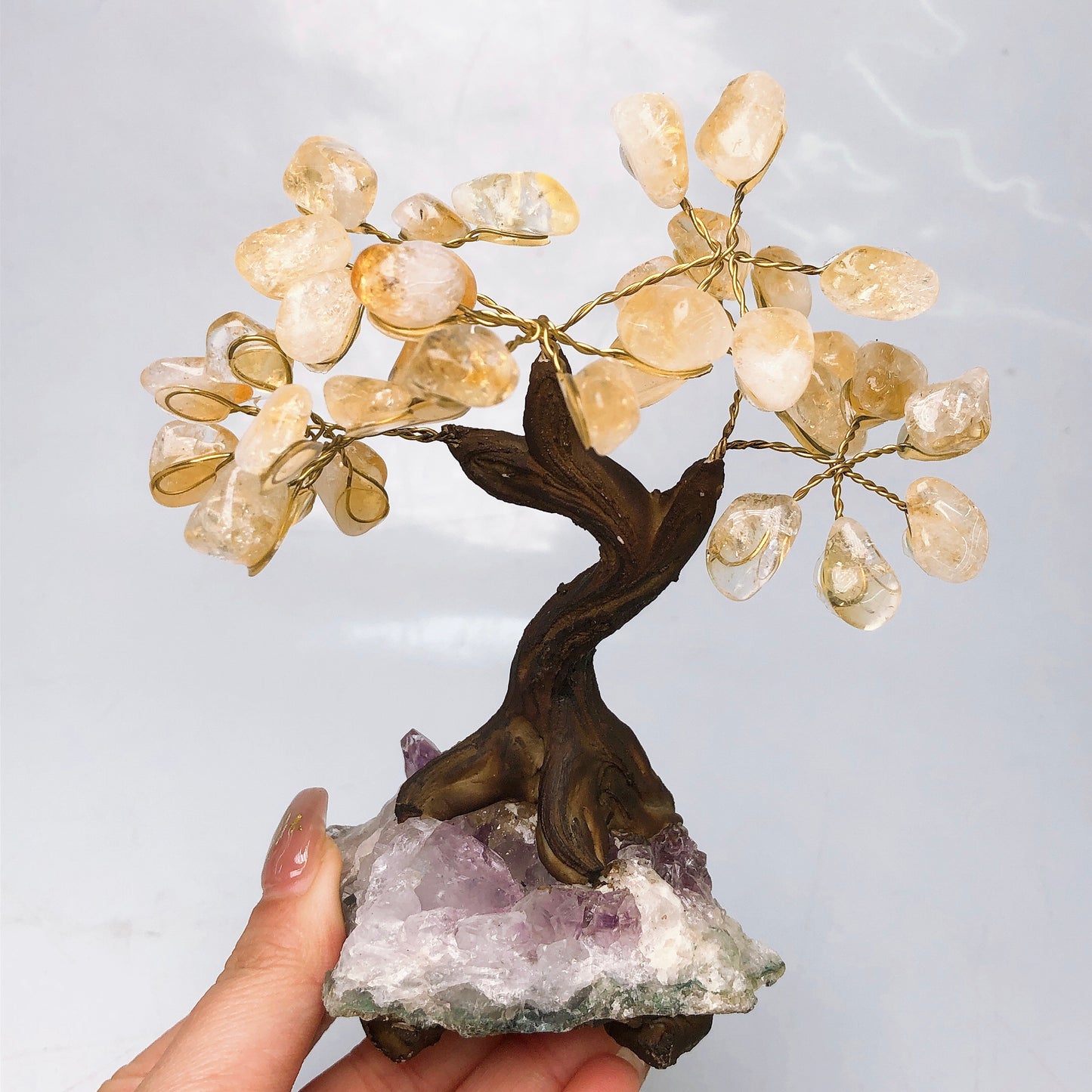 Amethyst citrine tree/crystal healing ornamentsFree shipping over $200