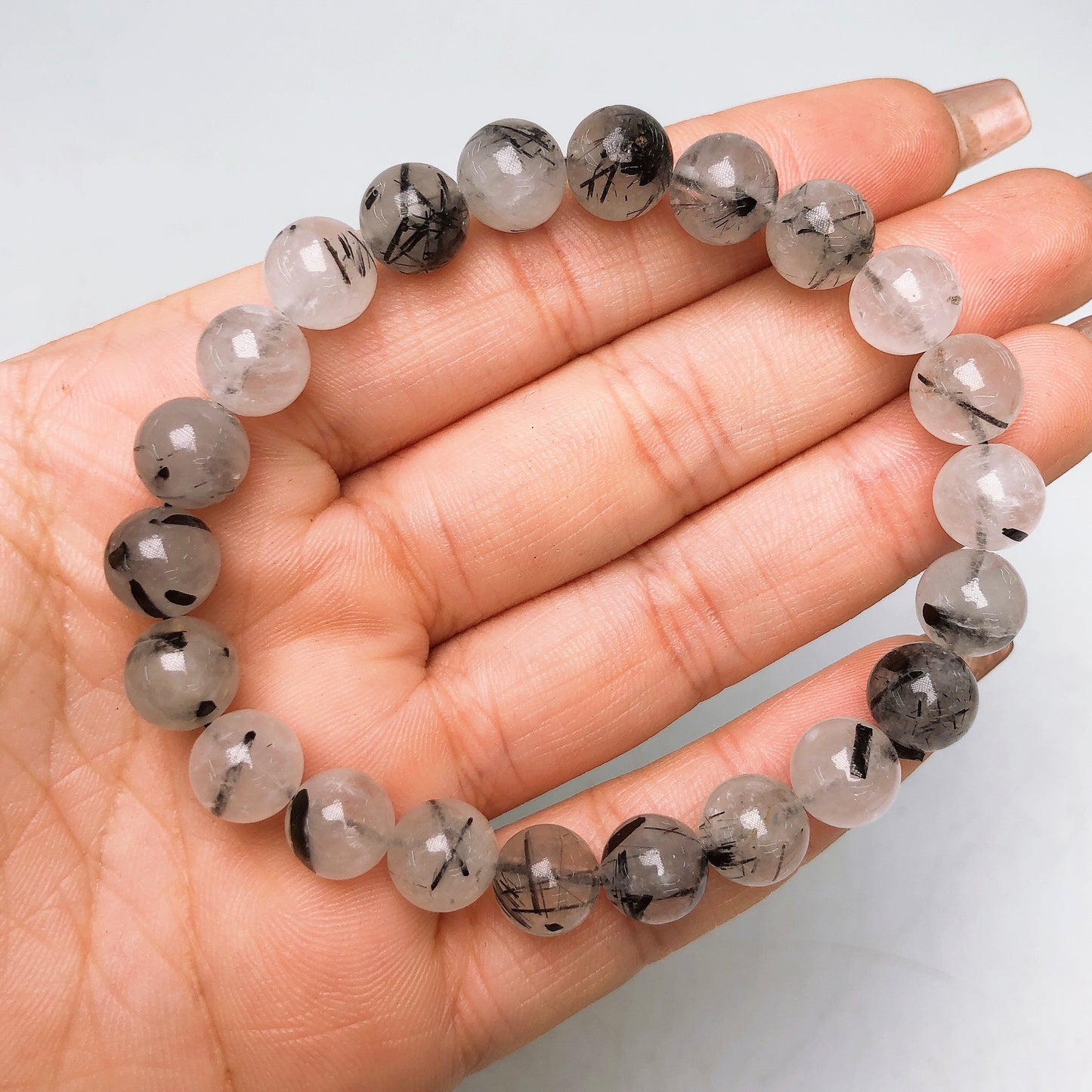 Black tourmaline bracelet/Crystal healing/gemstone Free shipping over $200