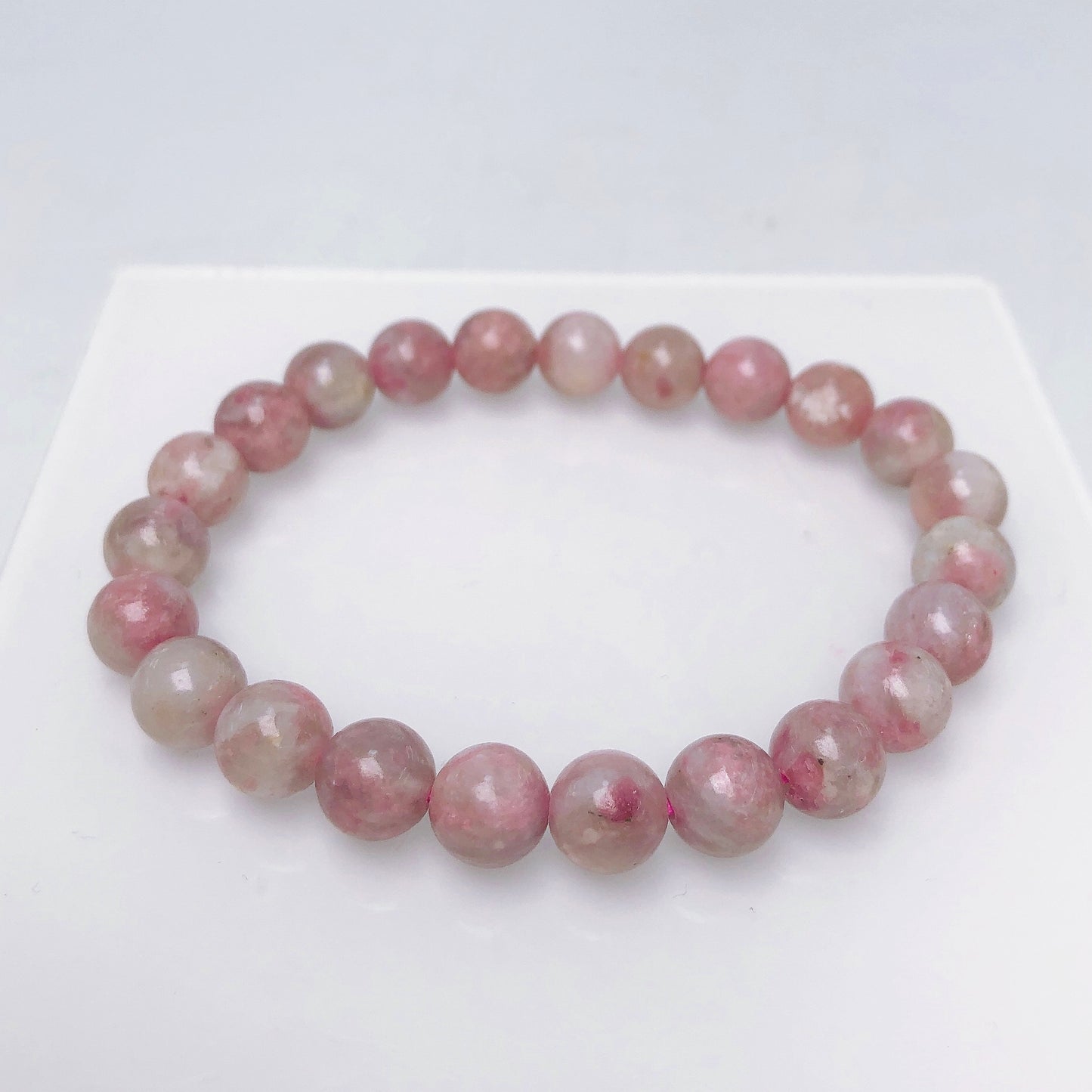 Pink tourmaline bracelet/Mineral/Crystal healing/Gemstone