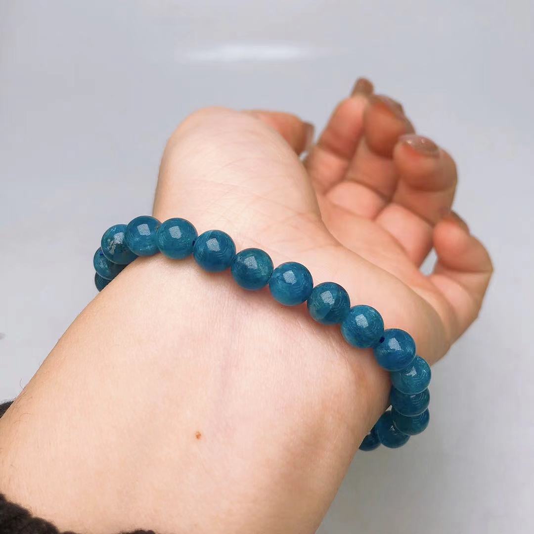 Apatite bracelet/Mineral/Crystal healing/Gemstone Free shipping over $200