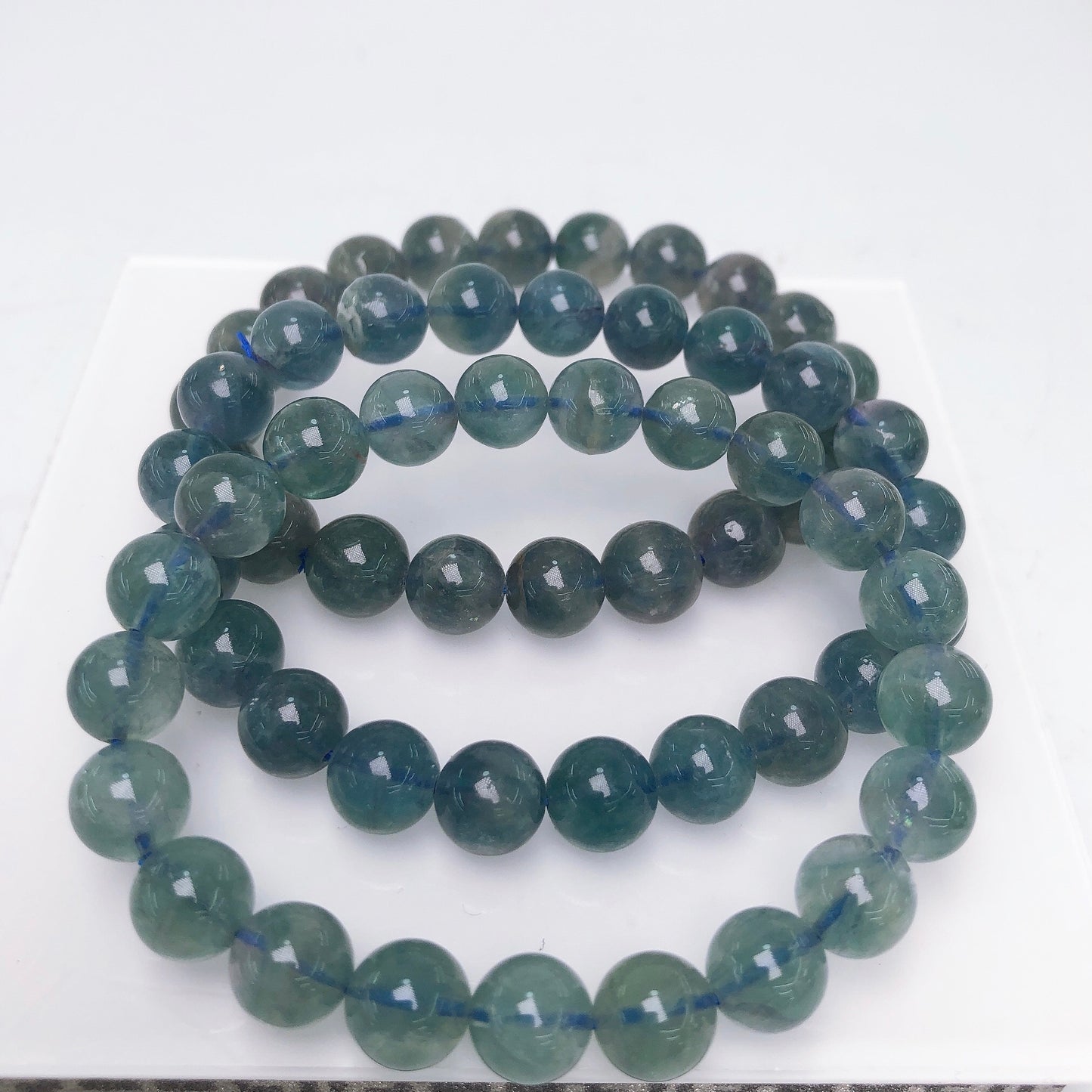 Blue flourite bracelet/Crystal healing/Gemstone Free shipping over $200