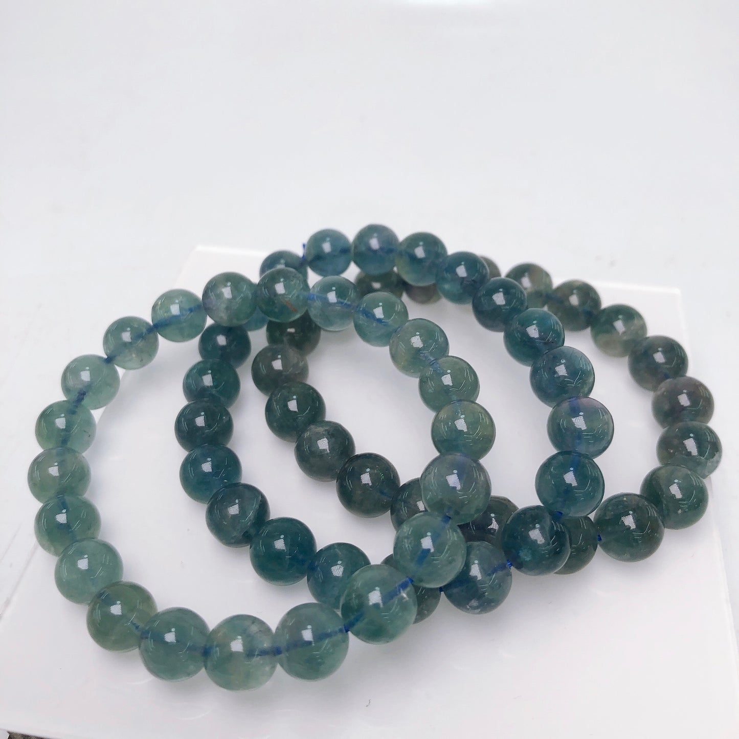 Blue flourite bracelet/Crystal healing/Gemstone Free shipping over $200