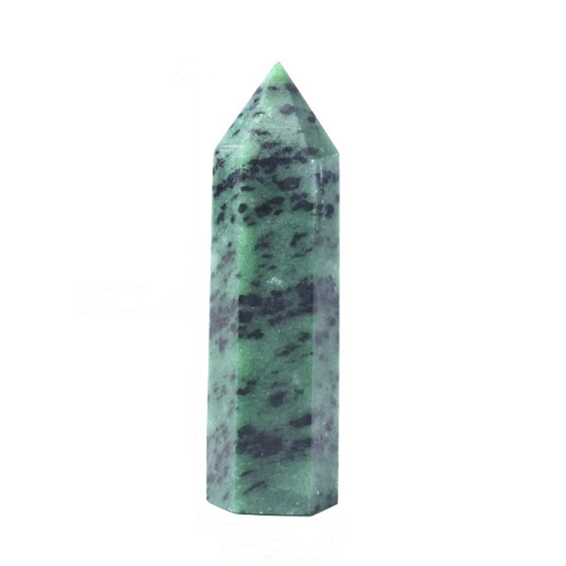 Green with ruby tower/Crystal point/Energy healing/Tower hobbies