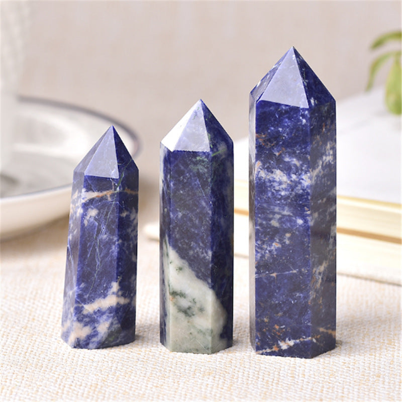 Nature sodalite tower/Crystal point/Crystal healing/Collection