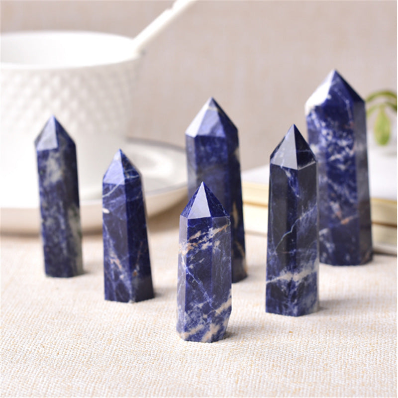 Nature sodalite tower/Crystal point/Crystal healing/Collection