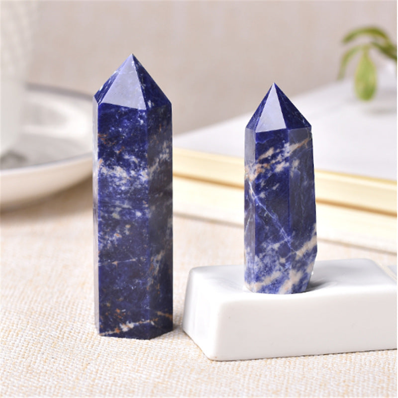 Nature sodalite tower/Crystal point/Crystal healing/Collection