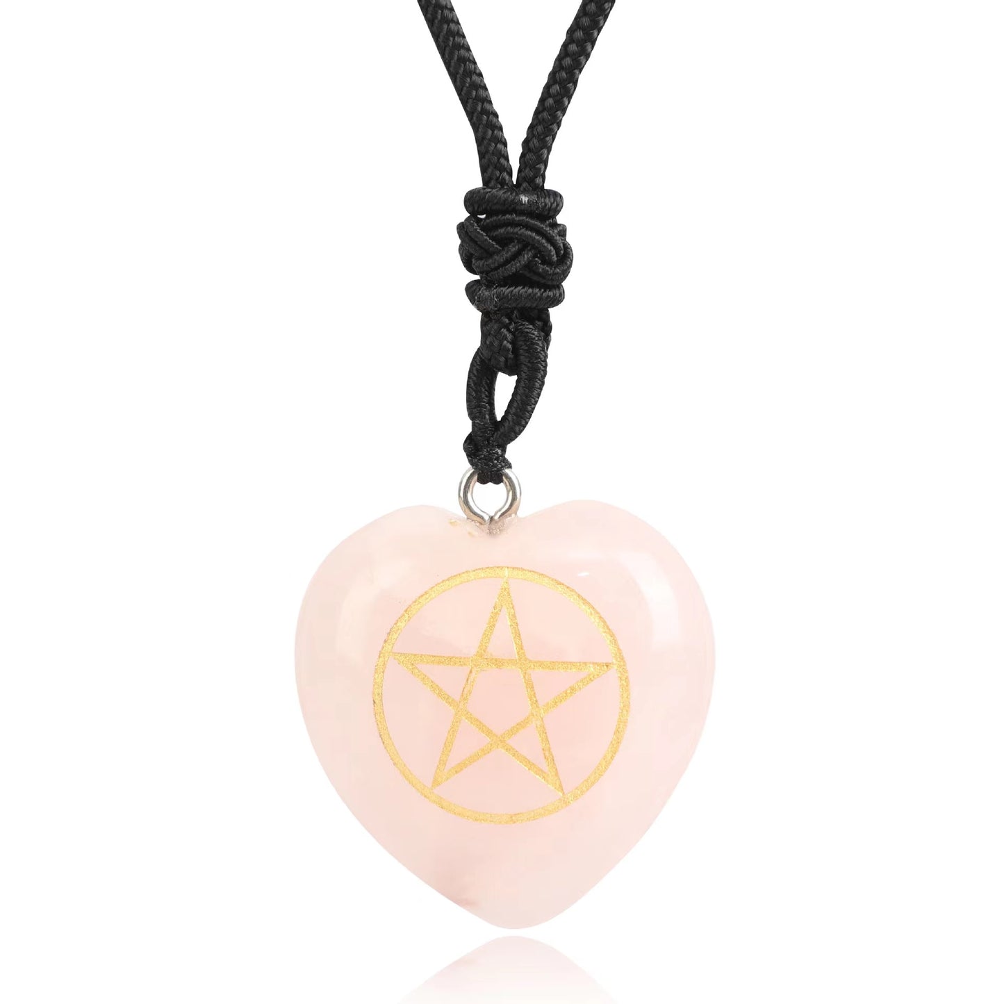 Pentagram heart pendant/Energy crystal