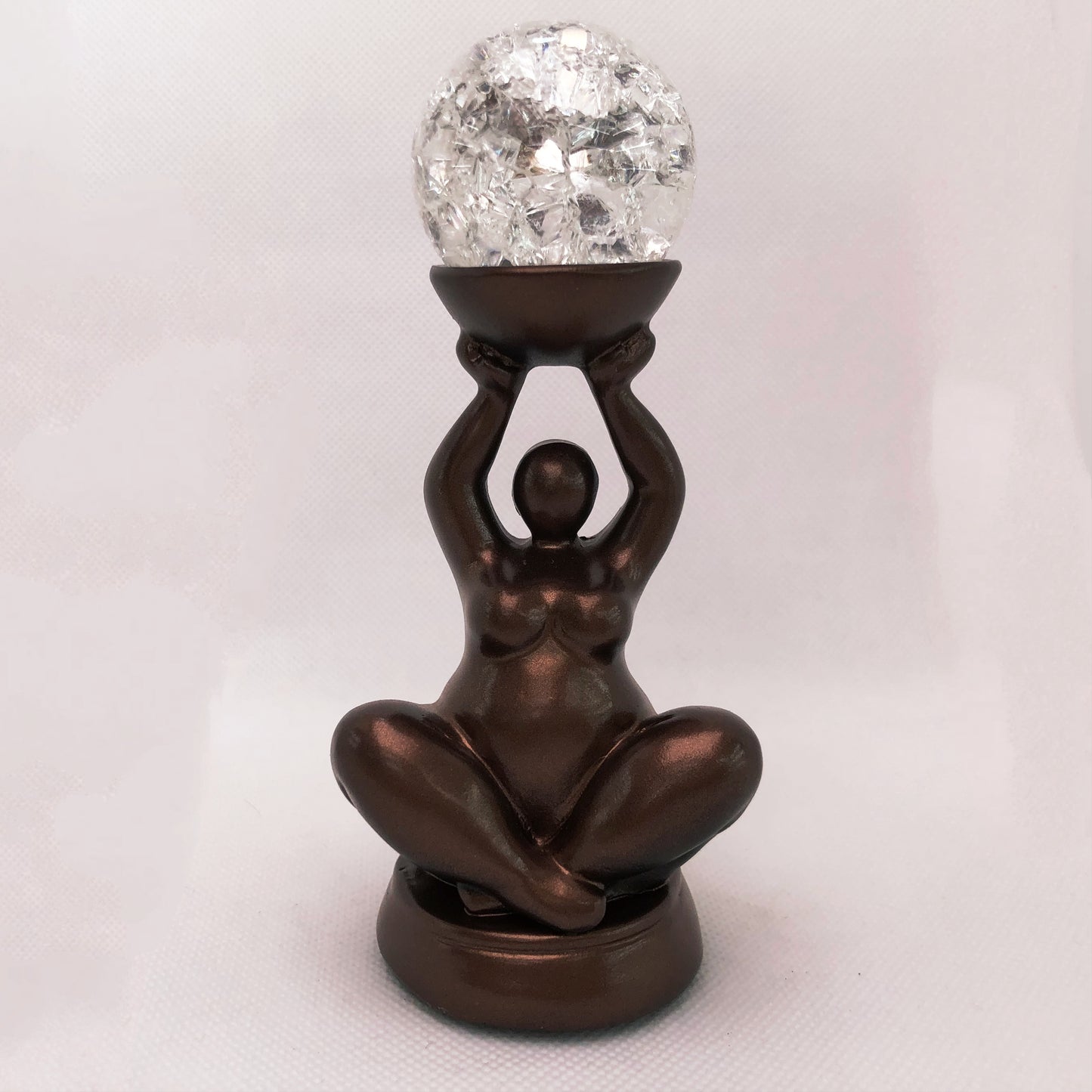 Plump Resin Goddess Sphere Stand