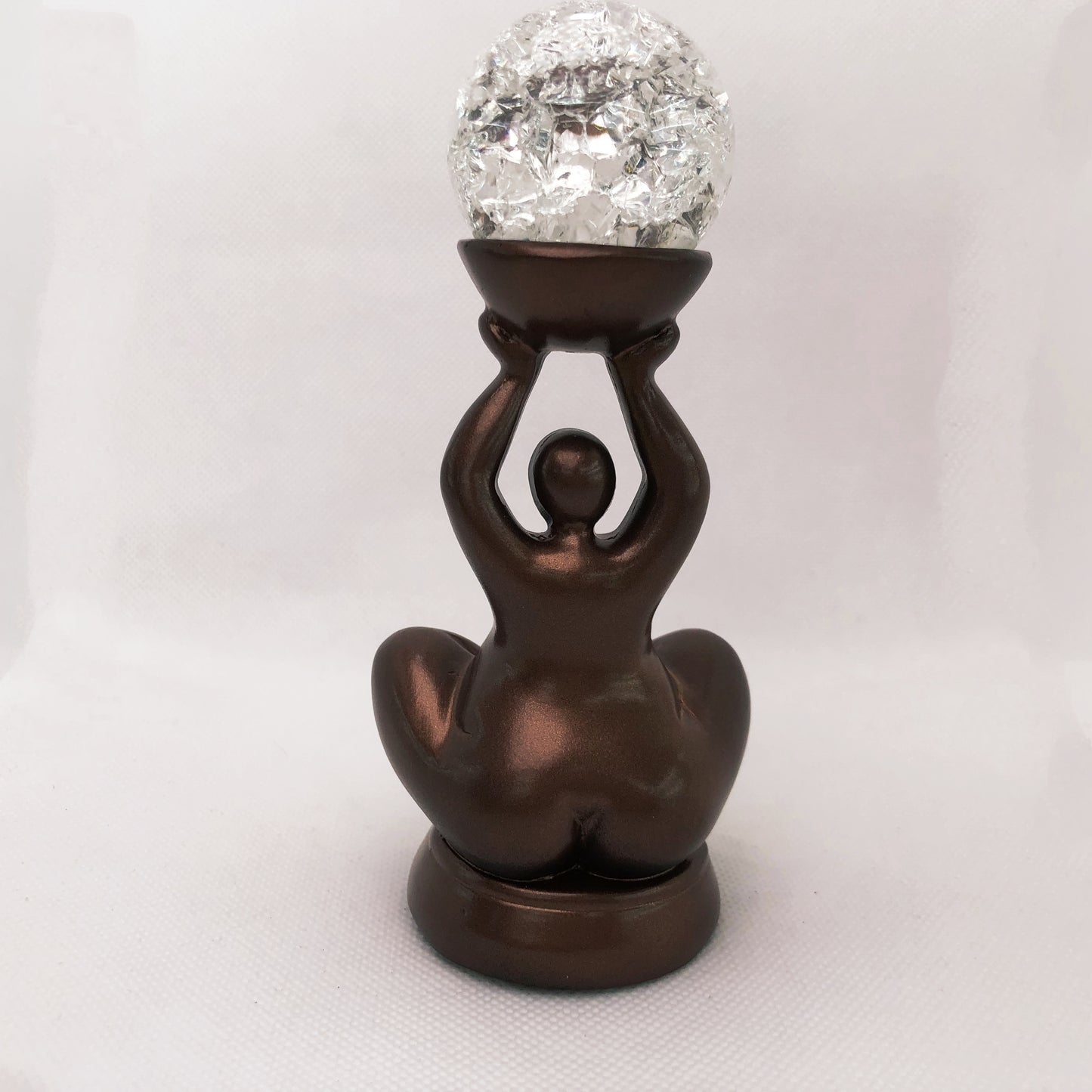 Plump Resin Goddess Sphere Stand