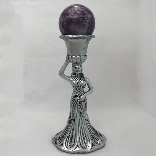 Resin Lady Sphere Stand