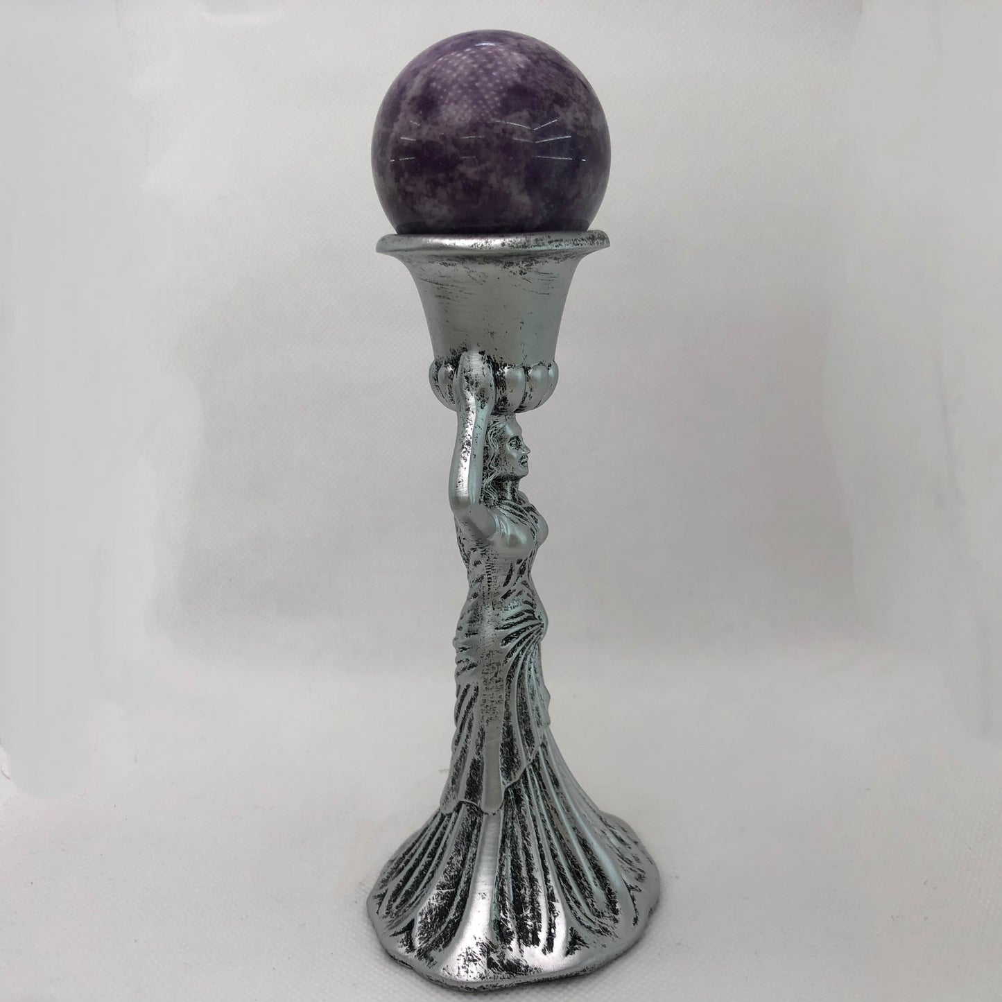 Resin Lady Sphere Stand