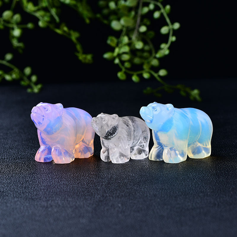 Brown bear/Crystal carving/Energy crystal Free shipping over $200