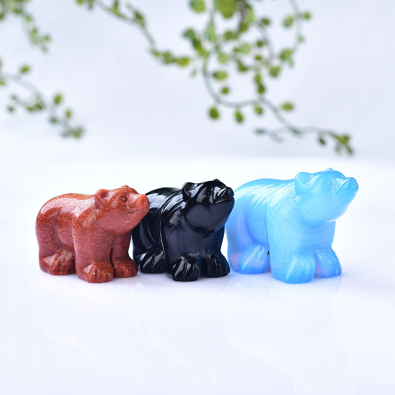 Brown bear/Crystal carving/Energy crystal Free shipping over $200