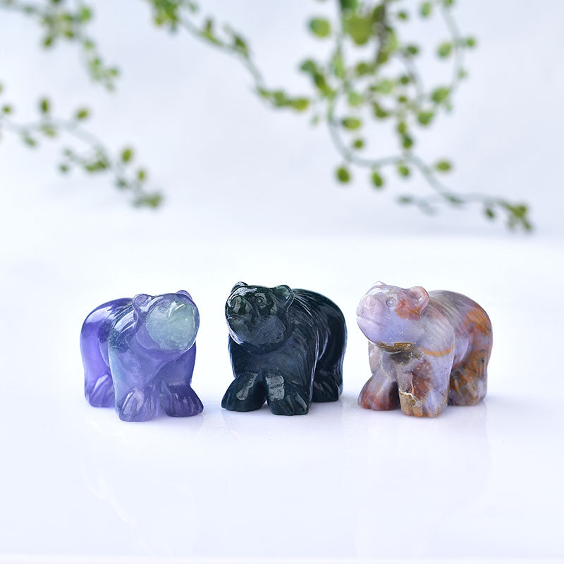 Brown bear/Crystal carving/Energy crystal Free shipping over $200