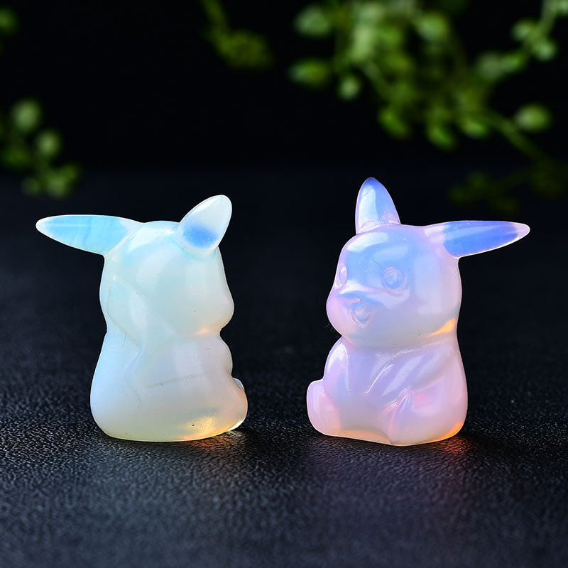 Animal carving/Pikachu crystal carving Free shipping over $200