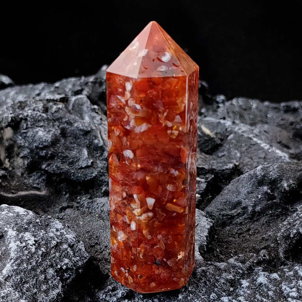 Resin gravel tower/Point/Crystal healing/Chakra point