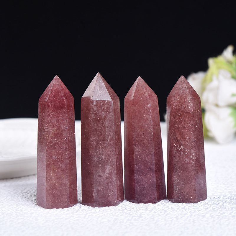 Strawberry quartz tower/point/Crystal healing/Collection