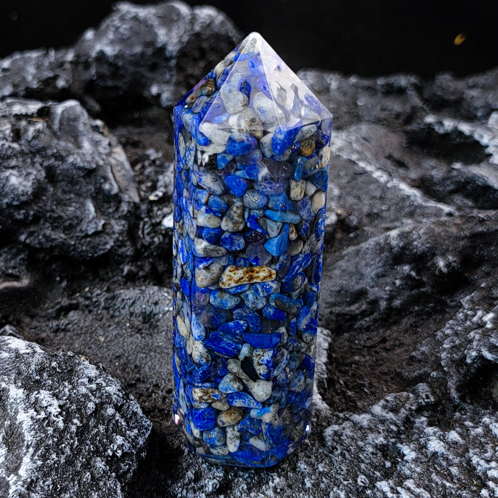 Resin gravel tower/Point/Crystal healing/Chakra point