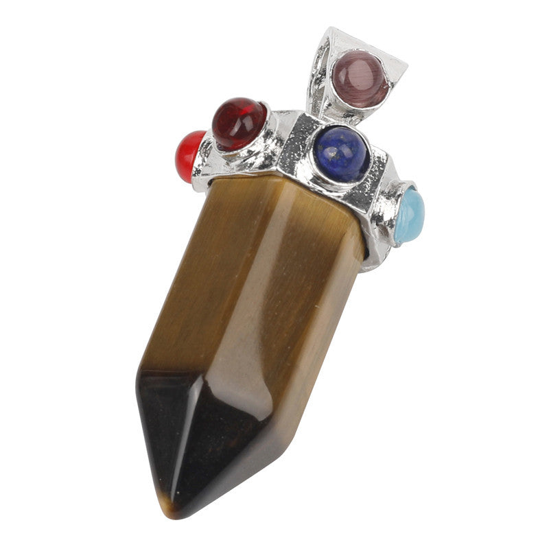 Chakra tower pendant/Crystal point collection/Crystal healing Free shipping over $200