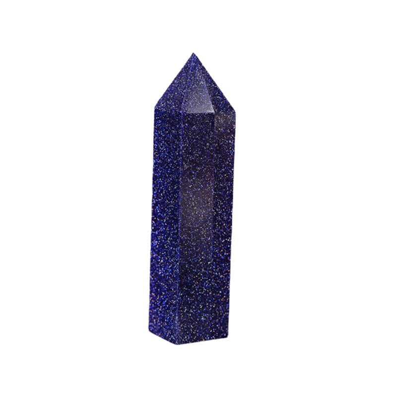 Blue sandstone tower/Crystal healing/Handmade point Free shipping over $200