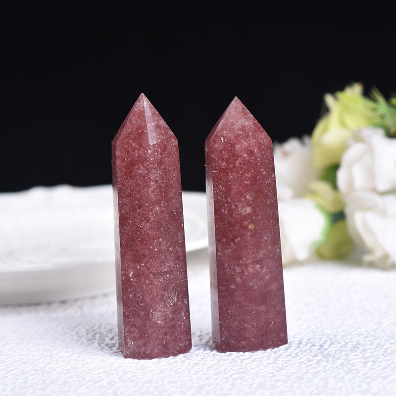 Strawberry quartz tower/point/Crystal healing/Collection