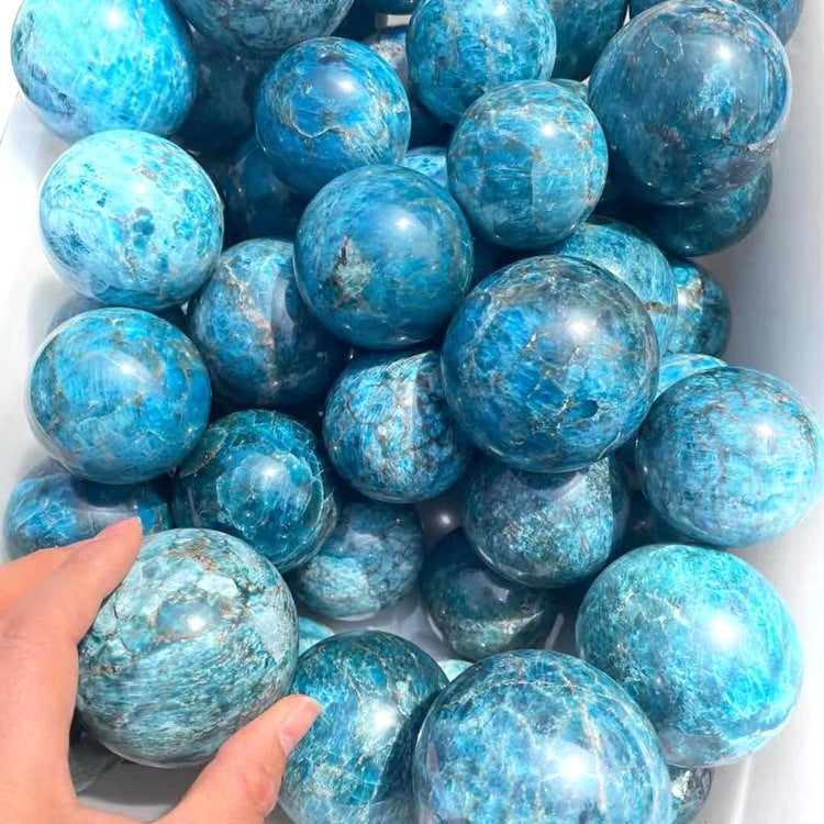 Apatite sphere/Crystal healing/mineral ball collection Free shipping over $200