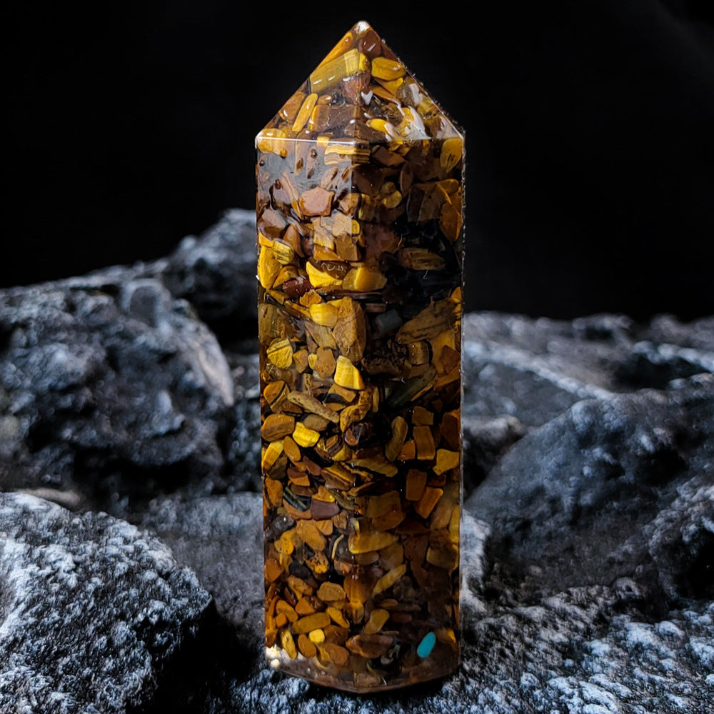 Resin gravel tower/Point/Crystal healing/Chakra point